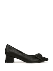 Naturalizer Wide Fit Mavis Block Heel Court Black Shoes - Image 1 of 6