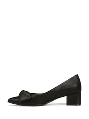 Naturalizer Wide Fit Mavis Block Heel Court Black Shoes - Image 2 of 6