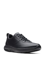 Clarks Black Wide Fit (H) Leather ClarksPro Lace Shoes - Image 3 of 7