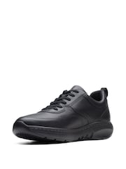 Clarks Black Wide Fit (H) Leather ClarksPro Lace Shoes - Image 4 of 7