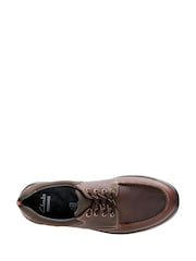 Clarks Brown Wide Fit (H) Cotrell Edge Moccasin Shoes - Image 6 of 7