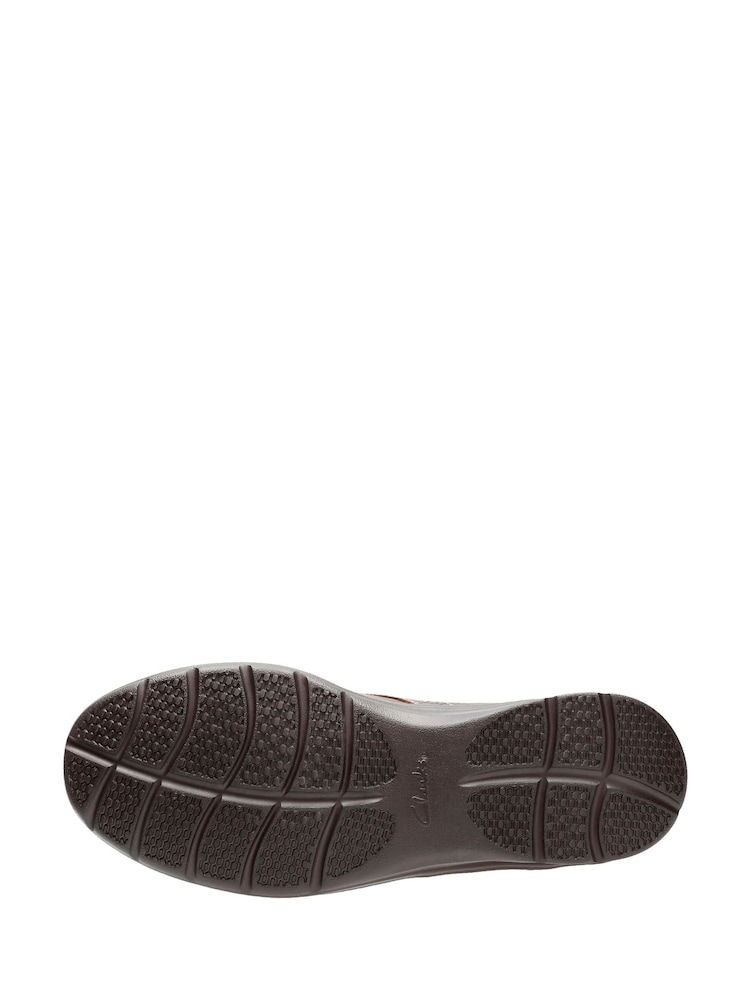 Clarks Brown Wide Fit (H) Cotrell Edge Moccasin Shoes - Image 7 of 7