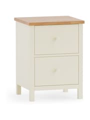 Julian Bowen Cream Coxmoor 2 Drawer Bedside - Image 2 of 8
