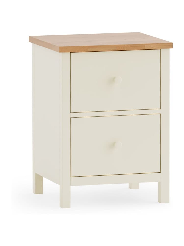 Julian Bowen Cream Coxmoor 2 Drawer Bedside - Image 2 of 8