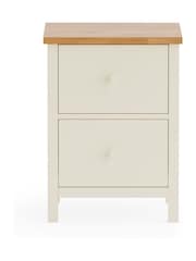 Julian Bowen Cream Coxmoor 2 Drawer Bedside - Image 3 of 8