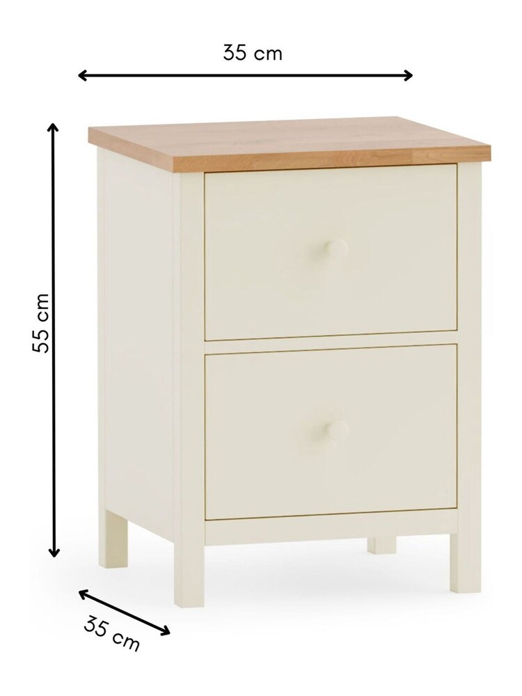 Julian Bowen Cream Coxmoor 2 Drawer Bedside - Image 8 of 8