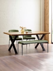Julian Bowen Brown Aron Dining Table - Image 1 of 11