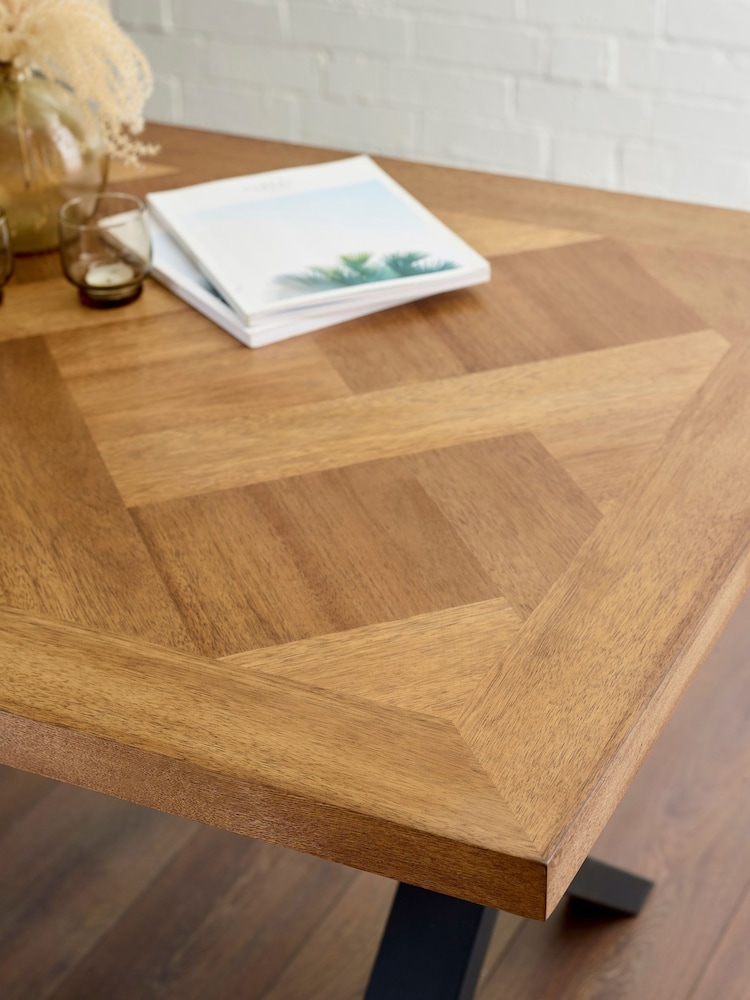 Julian Bowen Brown Aron Dining Table - Image 2 of 11