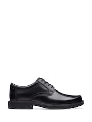 Clarks Black Wide Fit (H) Leather Kerton Lace Shoes - Image 1 of 7