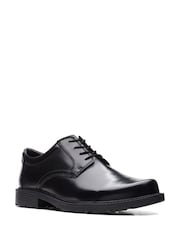 Clarks Black Wide Fit (H) Leather Kerton Lace Shoes - Image 3 of 7