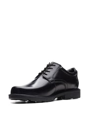Clarks Black Wide Fit (H) Leather Kerton Lace Shoes - Image 4 of 7