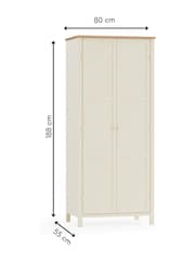 Julian Bowen Cream Coxmoor Double Wardrobe - Image 8 of 8