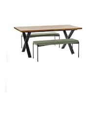 Julian Bowen Green Leonie Bench - Image 4 of 11