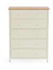 Julian Bowen Cream Coxmoor 5 Drawer Wide Chest - Image 3 of 8