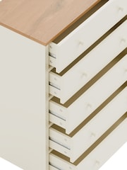 Julian Bowen Cream Coxmoor 5 Drawer Wide Chest - Image 5 of 8