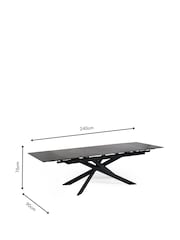 Julian Bowen Black Osaka Extending Dining Table - Image 3 of 10