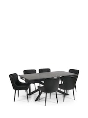 Julian Bowen Black Osaka Extending Dining Table - Image 8 of 10