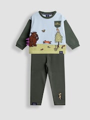 JoJo Maman Bébé Gruffalo Khaki Green 2-Piece Top & Leggings Set - Image 1 of 7