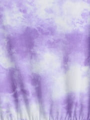 Gap Purple Tie-Dye Cutout Round Neck Playsuit (4-13yrs) - Image 3 of 3