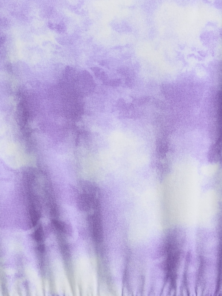 Gap Purple Tie-Dye Cutout Round Neck Playsuit (4-13yrs) - Image 3 of 3