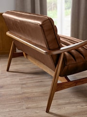 Julian Bowen Brown Marshall 2 Seater Sofa - Image 5 of 11