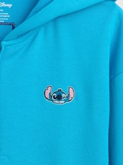 Синий - Gap Lilo and Stitch French Terry Cropped Zip Up Hoodie (4-13yrs) - Image 5 of 5