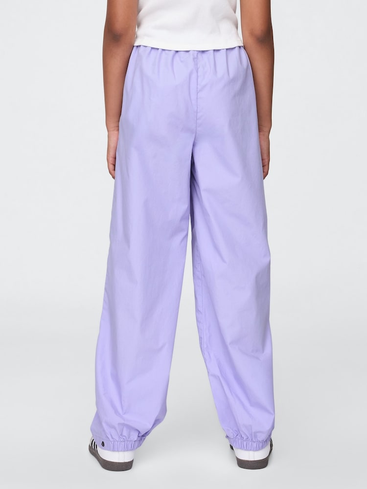 Gap Purple Poplin Baggy Joggers (4-12yrs) - Image 2 of 5 Gap Purple Poplin Baggy Joggers (4-12yrs) - Image 2 of 5