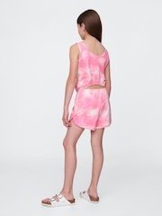 Gap Pink Tiie-Dye Cutout Round Neck Playsuit (4-13yrs) - Image 2 of 4