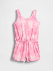 Gap Pink Tiie-Dye Cutout Round Neck Playsuit (4-13yrs) - Image 3 of 4