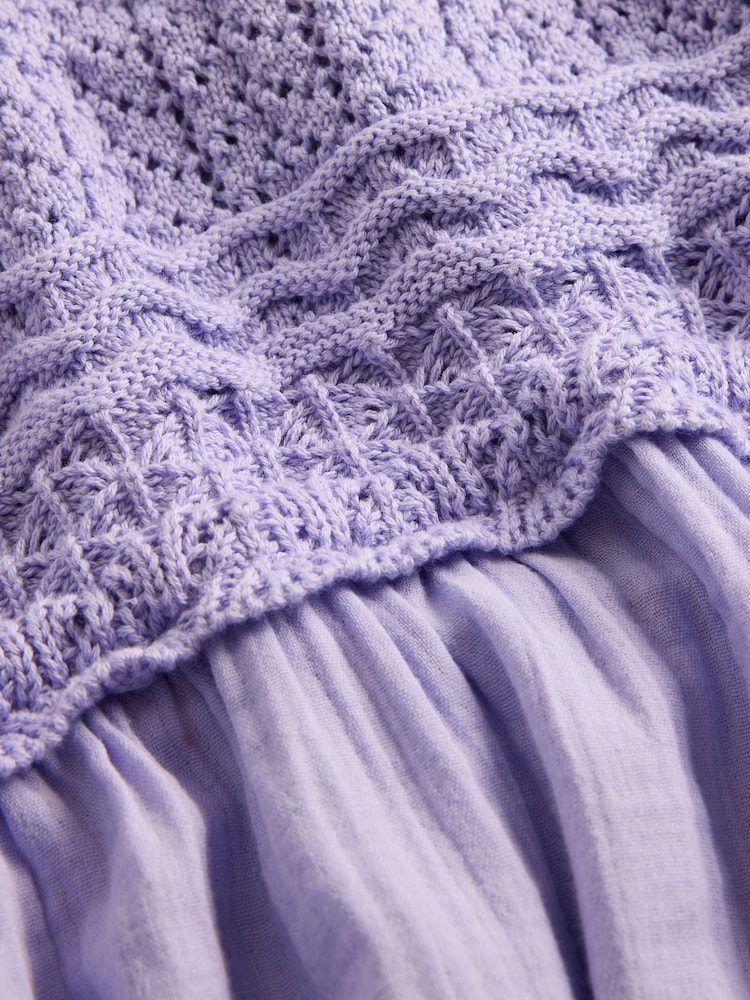 Gap Purple Racerback Crochet Tank Dress (4-13yrs) - Image 4 of 4