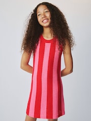 Gap Red Crochet Stripe Dress (4-13yrs) - Image 3 of 3
