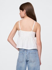 Gap White Bow-Strap Peplum Top (4-13yrs) - Image 1 of 5