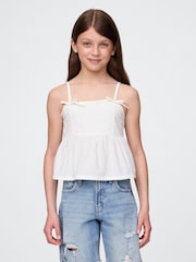 Gap White Bow-Strap Peplum Top (4-13yrs) - Image 2 of 5