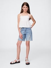 Gap White Bow-Strap Peplum Top (4-13yrs) - Image 3 of 5