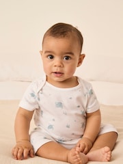 The White Company 100% Cotton Under The Sea White Rompersuit - Image 1 of 5