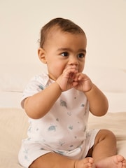 The White Company 100% Cotton Under The Sea White Rompersuit - Image 2 of 5