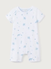 The White Company 100% Cotton Under The Sea White Rompersuit - Image 5 of 5