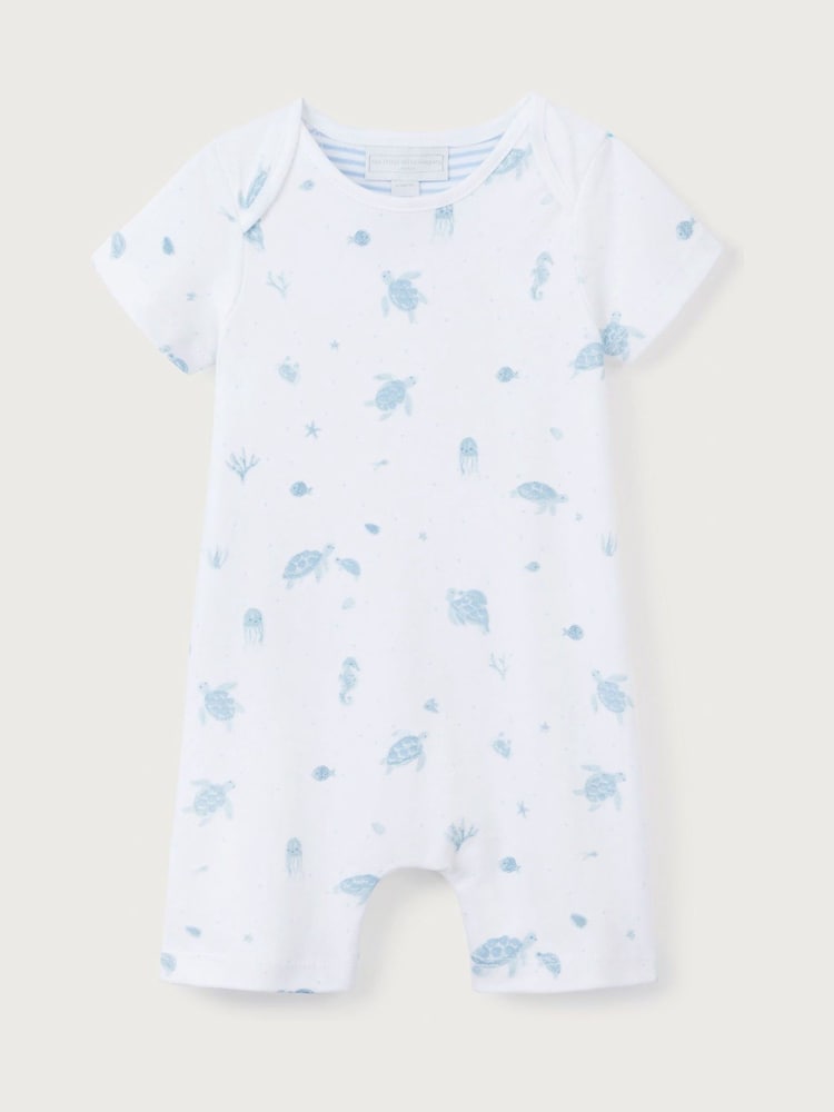 The White Company 100% Cotton Under The Sea White Rompersuit - Image 5 of 5
