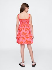 Gap Pink Smocked Poplin Dress (4-13yrs) - Image 2 of 4