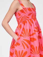 Gap Pink Smocked Poplin Dress (4-13yrs) - Image 3 of 4