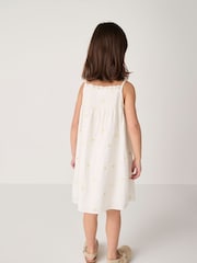 The White Company Lemon Hand Smocked Embroidered White Dress - Image 3 of 10