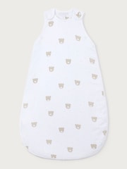 The White Company Crinkle 100% Cotton Bear White Sleeping Bag 1.0 Tog - Image 1 of 1