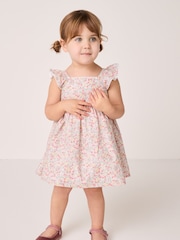 The White Company 100% Cotton Manon Floral Frill Detail White Dress - Image 1 of 6