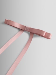 JoJo Maman Bébé Pink Thin Satin Bow Clip - Image 3 of 4