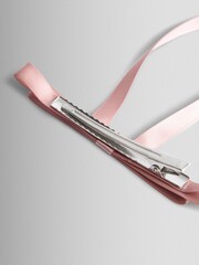 JoJo Maman Bébé Pink Thin Satin Bow Clip - Image 4 of 4