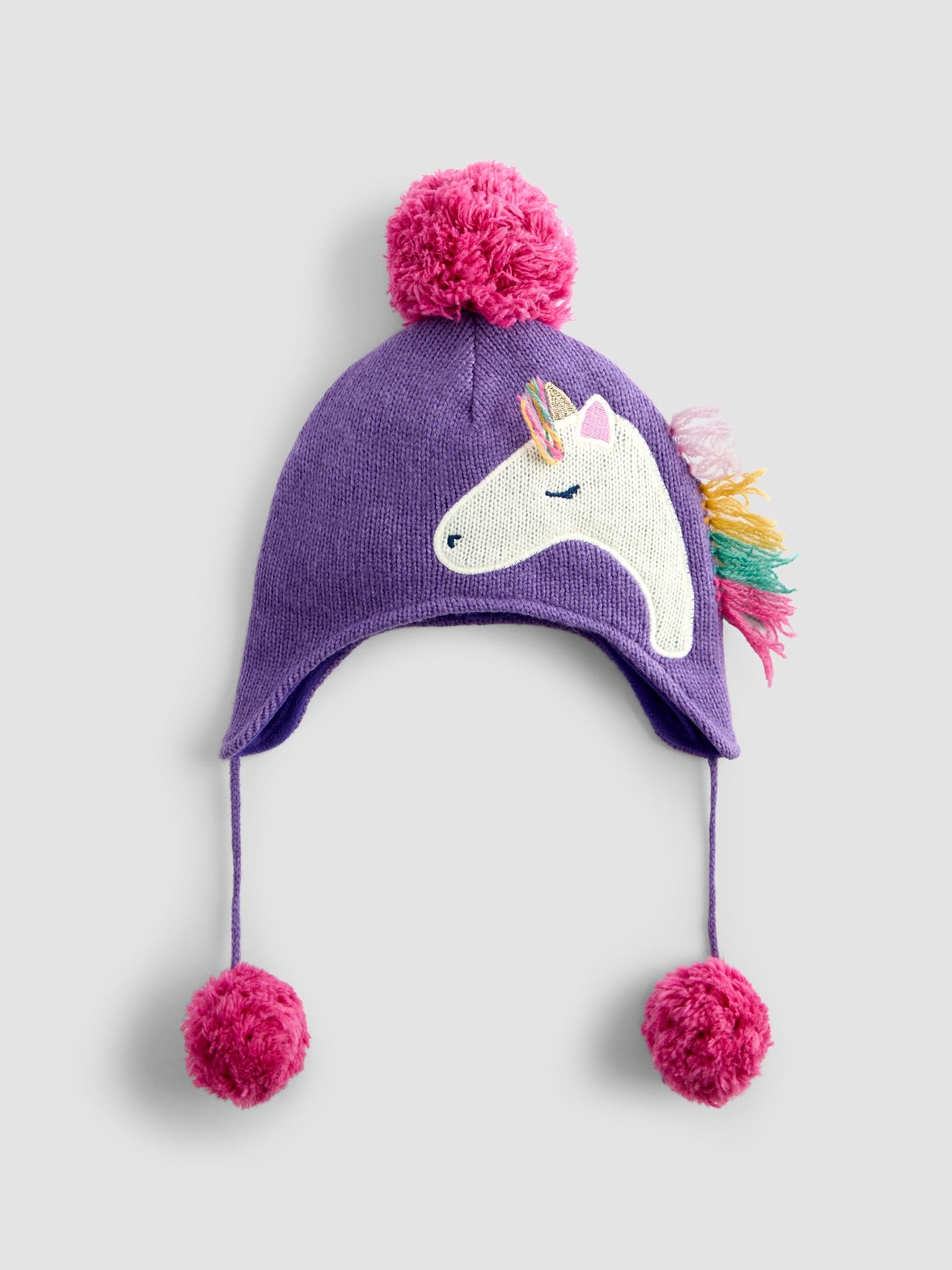 Jojo Maman Bébé Navy Unicorn Appliqué Hat