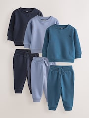 Blue Crew Sweatshirt and Joggers Set 3 Pack (3mths-7yrs) - Image 1 of 10