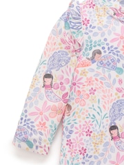 Purebaby Pink Mermaid Print Long Sleeve Swimsuit - Image 4 of 5