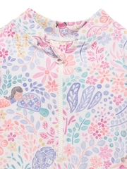 Purebaby Pink Mermaid Print Long Sleeve Swimsuit - Image 5 of 5