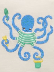 Purebaby Blue Octopus 100% Cotton Shorts and T-Shirt Set - Image 3 of 5